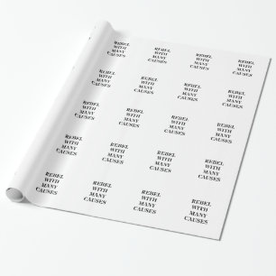 Papel De Presente Rebel com muitas causas