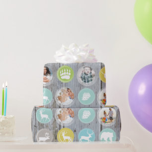Papel De Presente Rebelde de Feliz de Natal da Família Mint