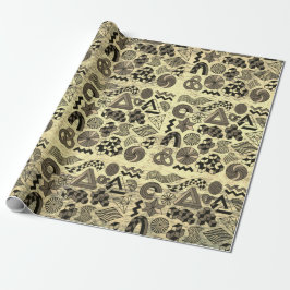 Papel De Presente Rebellious Geometries sepia