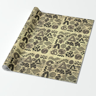Papel De Presente Rebellious Geometries sepia