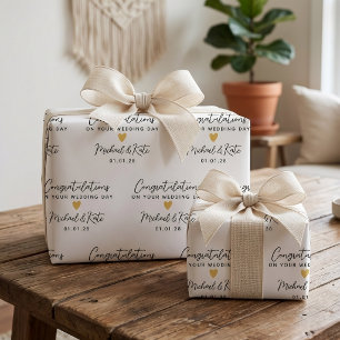 Papel De Presente Recém-casados   Favor de Casamento Personalizado p