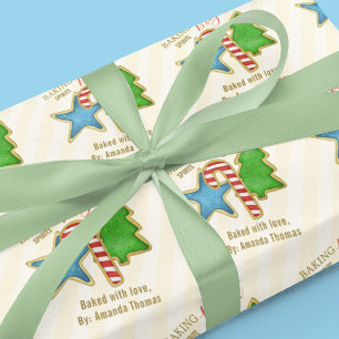Papel De Presente Recortes de Biscoito Natalinos Coloridos e Diverti