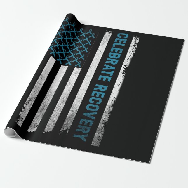 Papel De Presente Recuperação do Vício de Álcool Drogado Celebra Rec (Desenrolado)