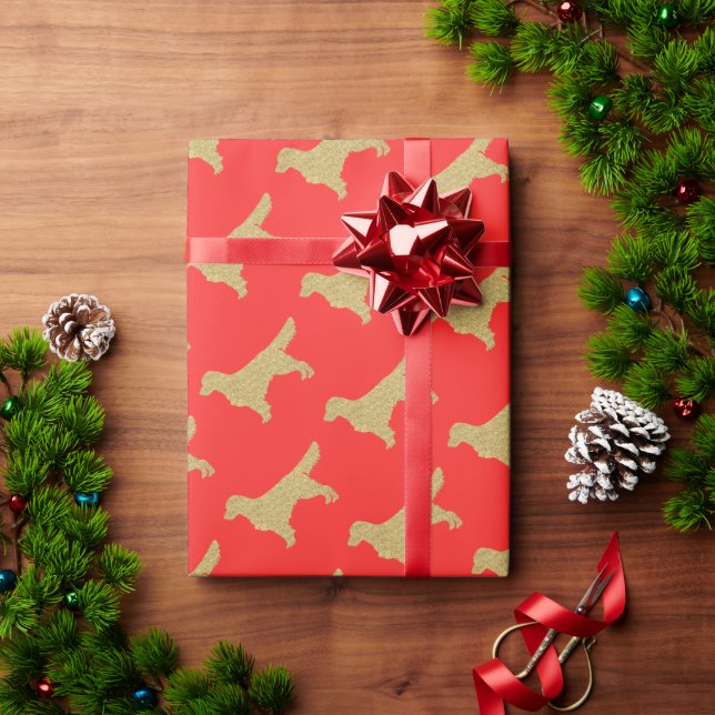 Papel De Presente recuperador de ouros | Brilho Dourado (Presente de Natal)