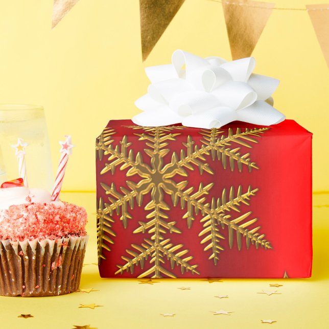 Papel De Presente Red and Gold Christmas (Criador carregado)