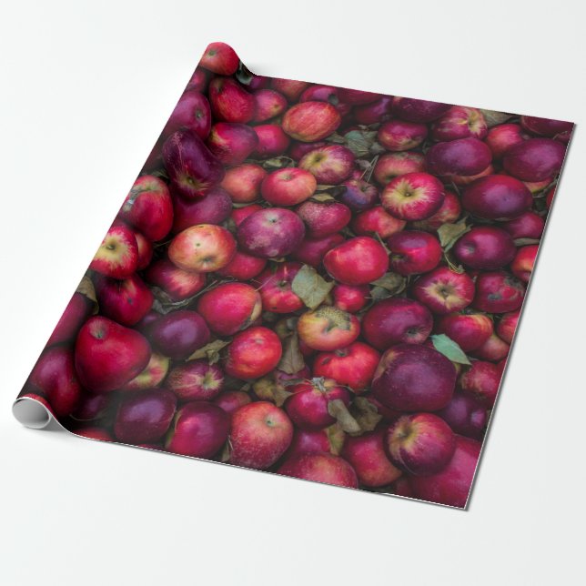 Papel De Presente Red apple lot (Desenrolado)