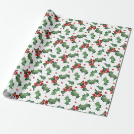 Papel De Presente Red Berry Natal Moderno