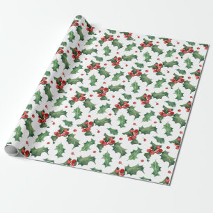 Papel De Presente Red Berry Natal Moderno