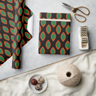 Papel De Presente Red, Black, And, Green Ankara Style Wrapping Paper