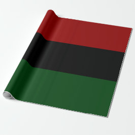 Papel De Presente Red Black Green Happy Kwanzaa listras pan africana