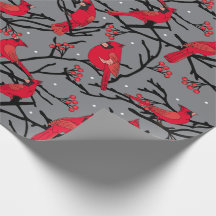 Red Cardinals - Padrão da Floresta de inverno