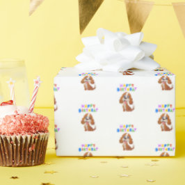 Papel De Presente Red Cocker Spaniel Birthday