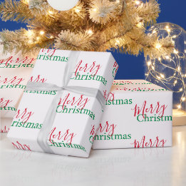 Papel De Presente Red e Green Felry Natal Tradicional
