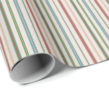 Red Green Blue Scalloped Stripes Christmas