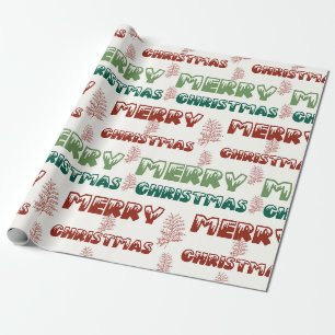 Papel De Presente Red Green Felry Christmas