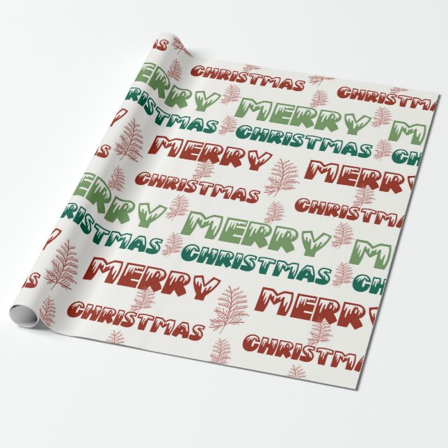 Papel De Presente Red Green Felry Christmas (Desenrolado)