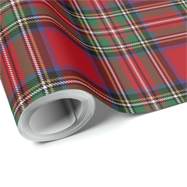 Papel De Presente Red Green Tartan (Ponta do rolo)