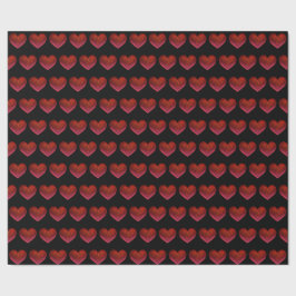 Papel De Presente Red Hearts Wrapping Paper love valentines day