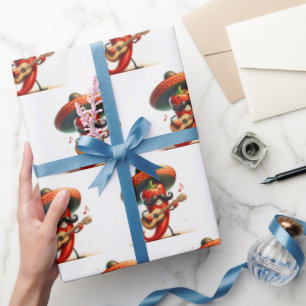 Papel De Presente Red Hot Chili Pepper Tocando Violão