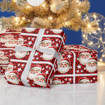 Red Leopardo Imprime Retro Papai Noel Natal