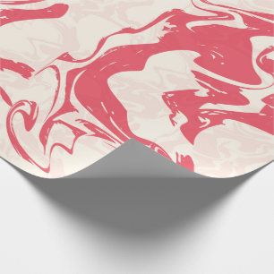 Papel De Presente Red Marble Swirl