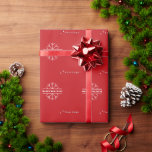 Papel De Presente Red Modern Christmas Business Logo Company Sp<br><div class="desc">Um na moda e um mínimo de papel personalizado para enrolar floco de neve. Adicione seu logotipo.</div>