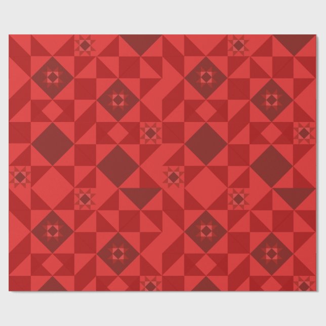 Papel De Presente Red Nordic Star Christmas Bright (Aberto)