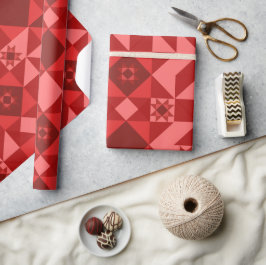 Papel De Presente Red Nordic Star Christmas Bright