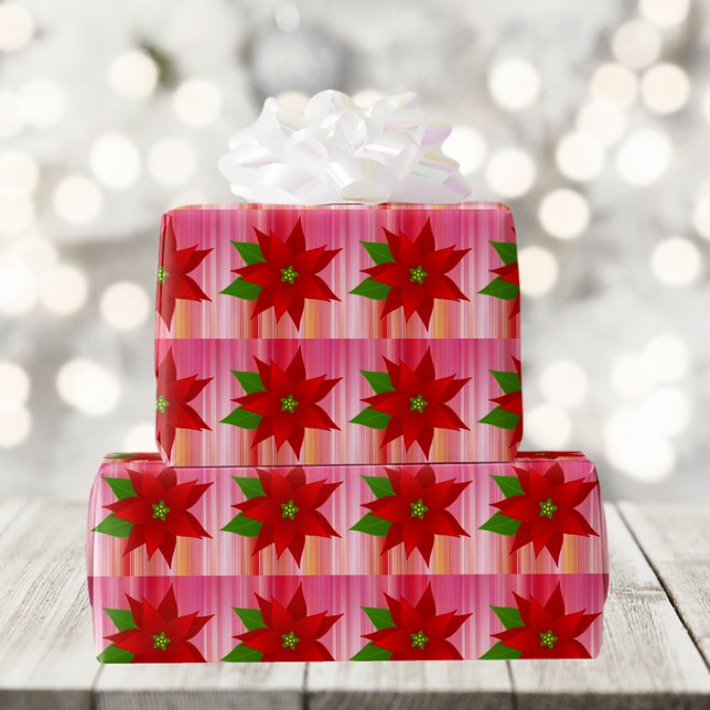 Papel De Presente Red Poinsettia — Papel de Vestido de Natal (Criador carregado)