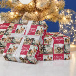 Papel De Presente Red Retro Felry Christmas Family 3 Photo Collage<br><div class="desc">Encerre os feriados com o Livro de Mola de Foto do Natal 3, Retro Red e White! Este na moda, design chic combina elegância clássica com uma reviravolta moderna. Personalize-o com três fotos familiares favoritas para um toque único e moderno. Perfeito para presentes de Natal, este presente de presente personalizado...</div>