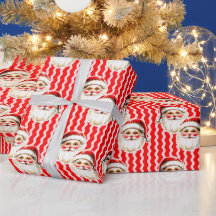 Red Retro Santa Claus Ric Natal