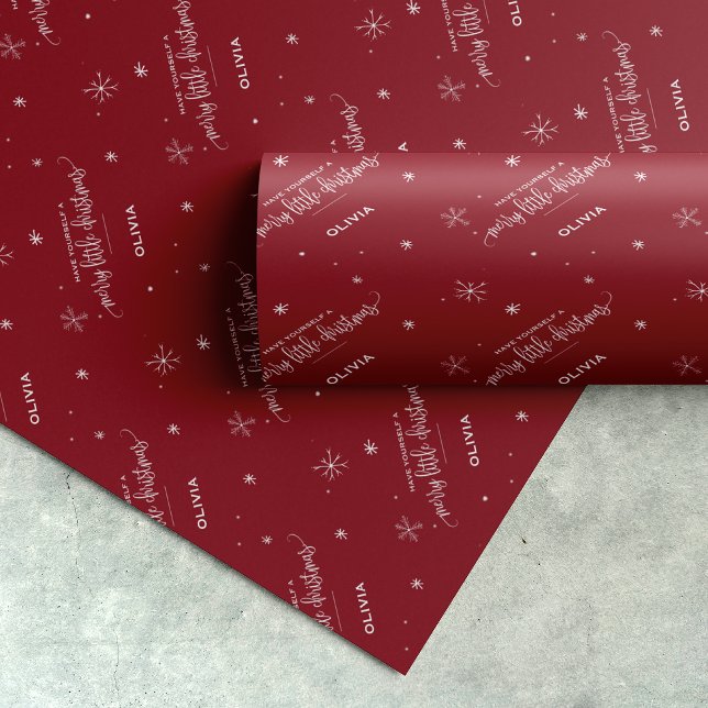 Papel De Presente Red Snowflake Natal (Criador carregado)