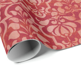 Papel De Presente Red Vintage Victorian Damask Seamless Patterno