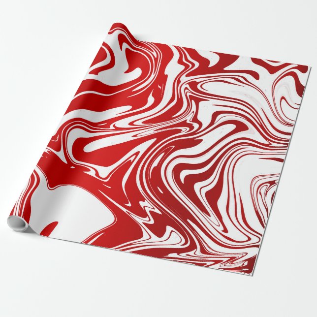 Papel De Presente Red White Candy Cane Natal Xmas Wrapt (Desenrolado)