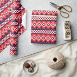 Papel De Presente Red Winter Fair Isle Christmas Holiday Gift<br><div class="desc">Red Winter Fair Isle Christmas Holiday Wrapt Wrappaper</div>