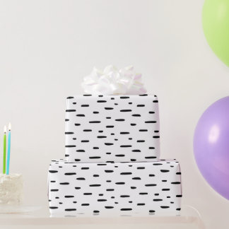 Papel De Presente Reflexões Tribais Modernos a Preto e Branco