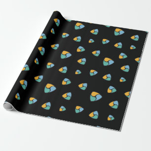 Papel De Presente Refrigere NEM o preto do teste padrão do sinal da