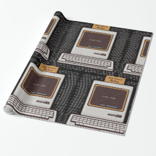 Papel De Presente Regras da Velha Escola Jogo de Computador Retrô Ac