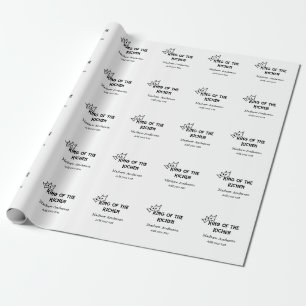 Papel De Presente Rei da cozinha adiciona nome cozinhar de padaria c