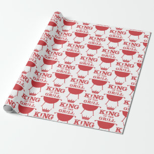 Papel De Presente Rei Da Grelha, Vermelho