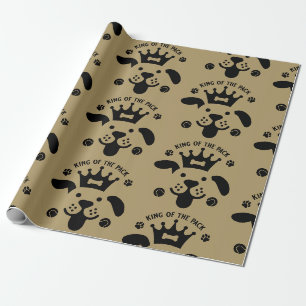 Papel De Presente Rei Do Cachorro-Embalado Que Pensava Presente