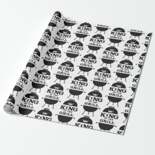 Papel De Presente Rei Do Grill, Coroa Branca Negra