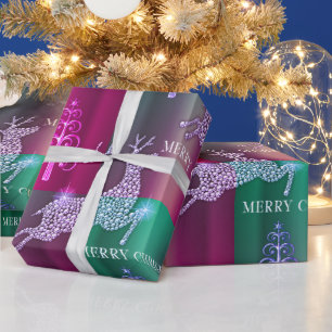 Papel De Presente Reinador Luxuoso Natal