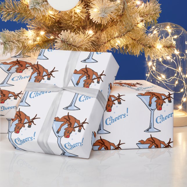 Papel De Presente Reindeer Cheers (Feriados)