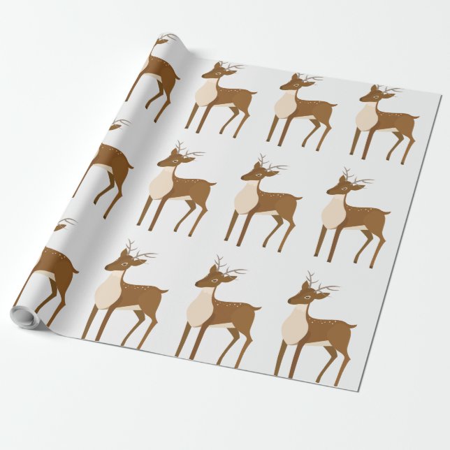 Papel De Presente Reindeer Christmas (Desenrolado)