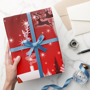 Papel De Presente Reindeer de Natal