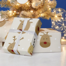 Papel De Presente Reindeer de Natal