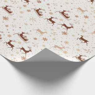Papel De Presente Reindeer Festivo/Natal De Leigh