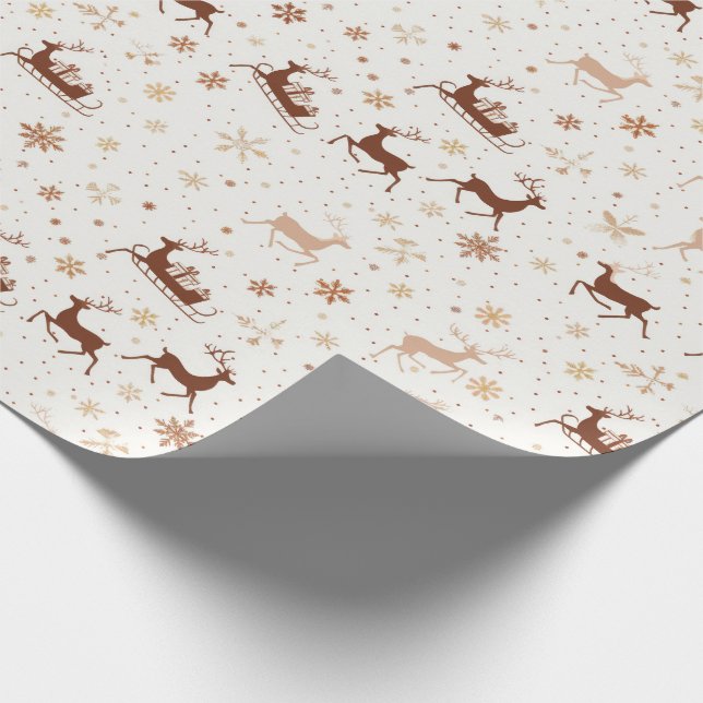 Papel De Presente Reindeer Festivo/Natal De Leigh (Ponta)