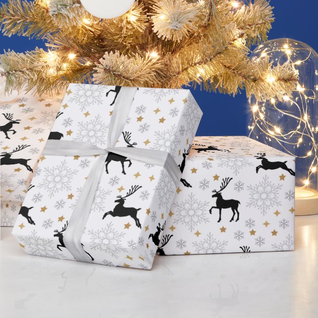 Papel De Presente Reindeer Flying (Feriados)